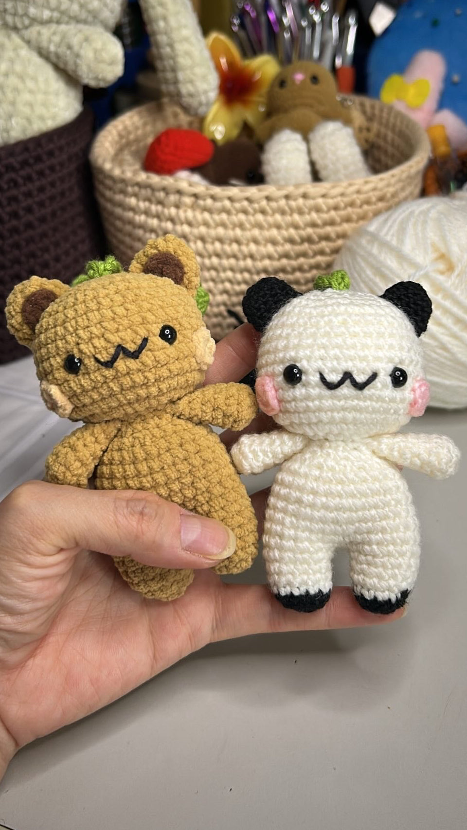 BUBU & DUDU - 2 Peluches porte clé ou car charm