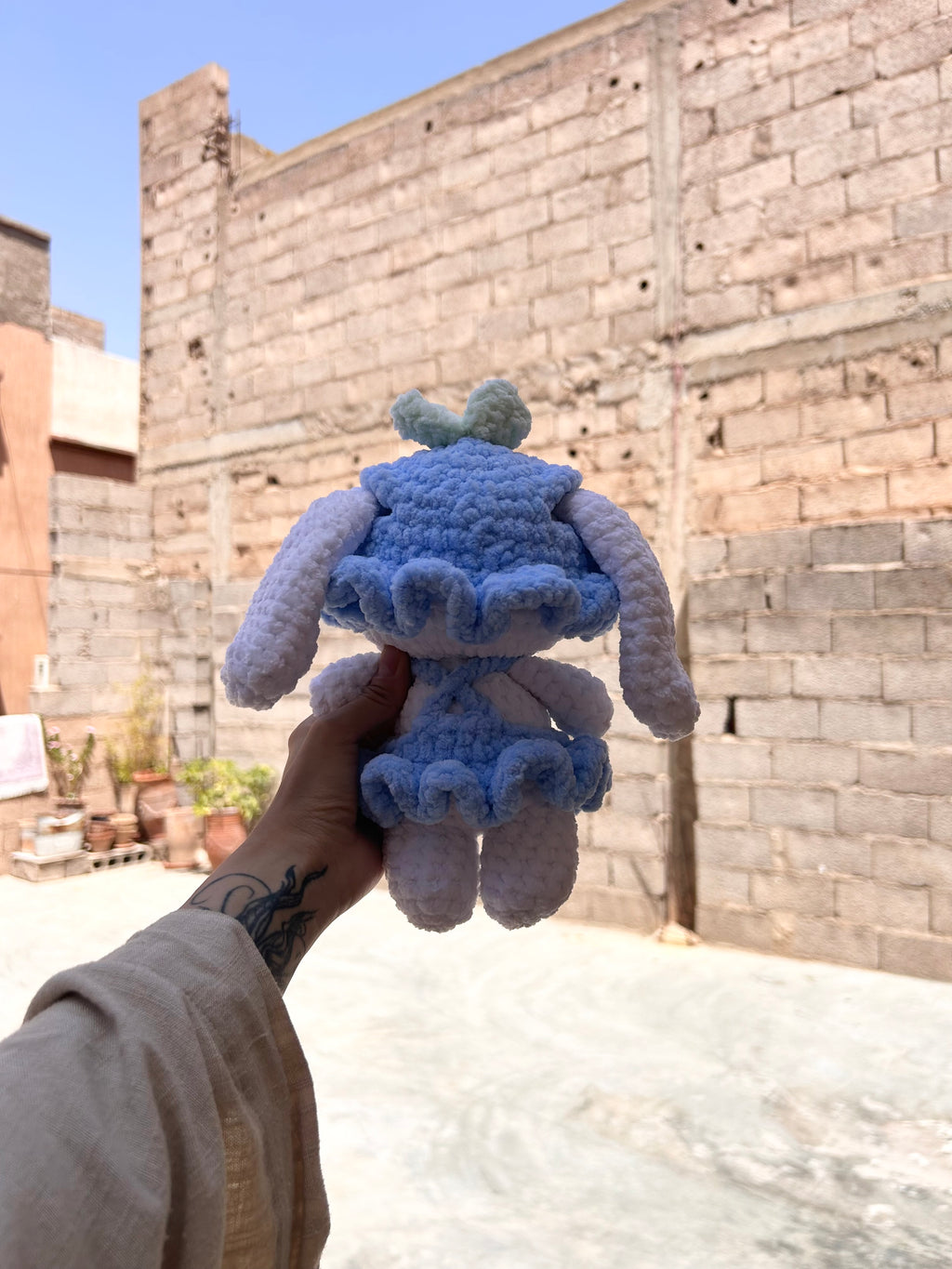 MYRTILLE - Peluche 20cm Lapin Kawaii Mignon Crochet