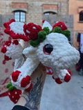 BERRYFLUFF - Peluche plus de 30cm Dragon Mignon Blanc et Fraises