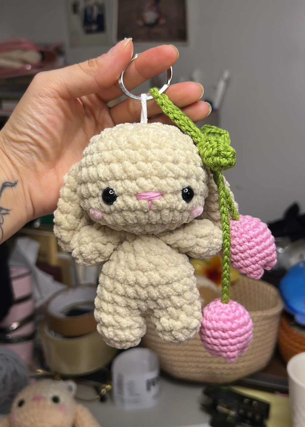 Pocket BUNNY 12 cm Tulip keychain  - plusieurs couleurs disponibles
