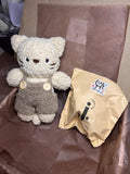 FLUFFY CAT - Peluche 25cm Cat Kitten Crochet Soft Yarn Beige