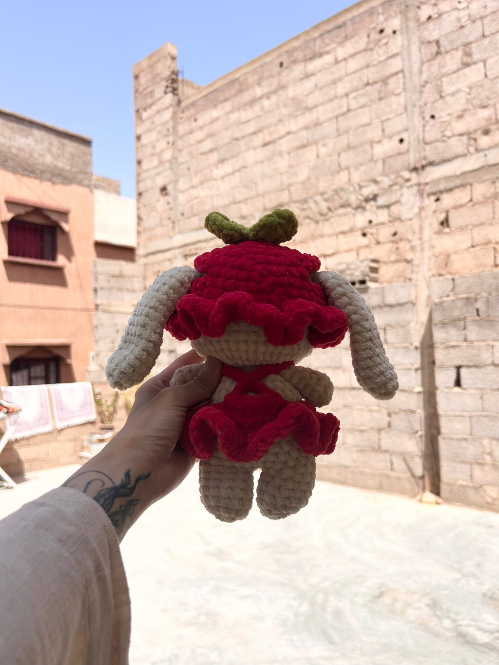 FRIZA - Peluche 20cm Lapin Kawaii Mignon Crochet